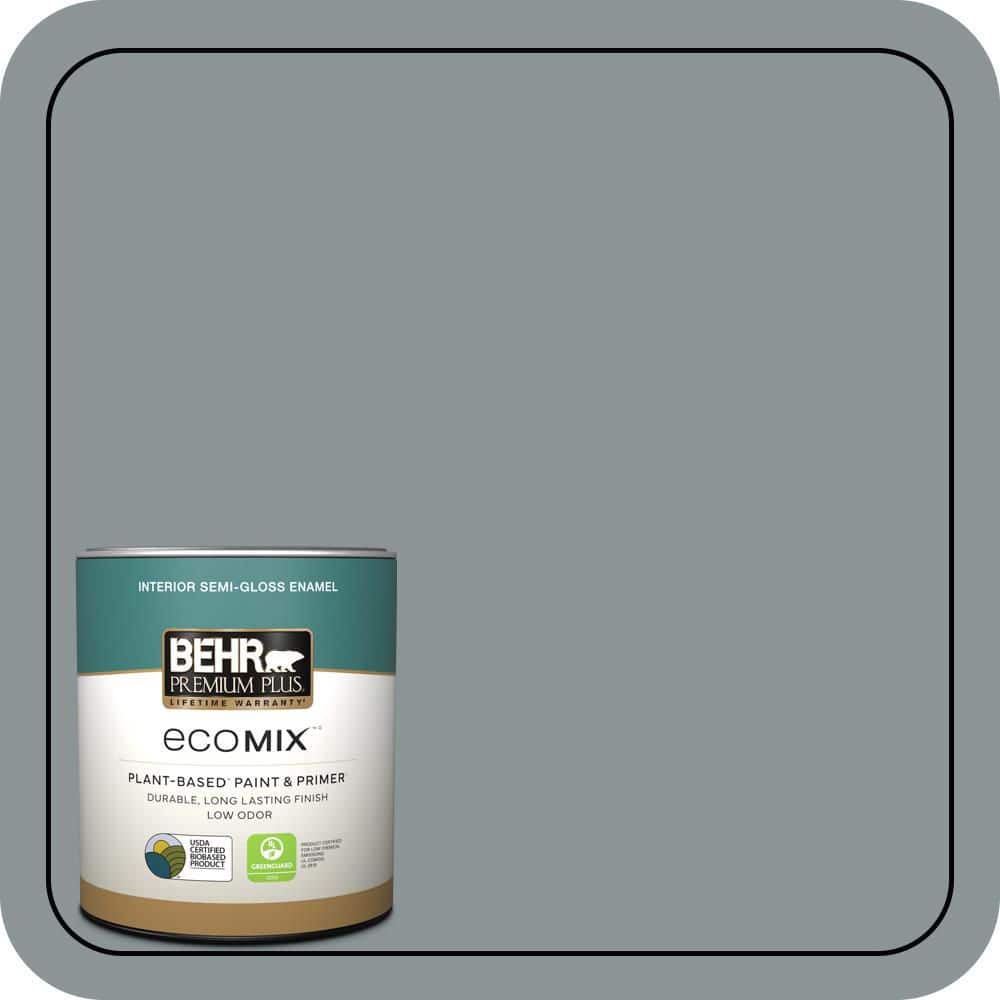 1 qt. Home Decorators #HDC-NT-27 Millennium Silver Semi-Gloss Enamel EcoMix Plant-Based Interior Paint & Primer price history on PriceWatchPro