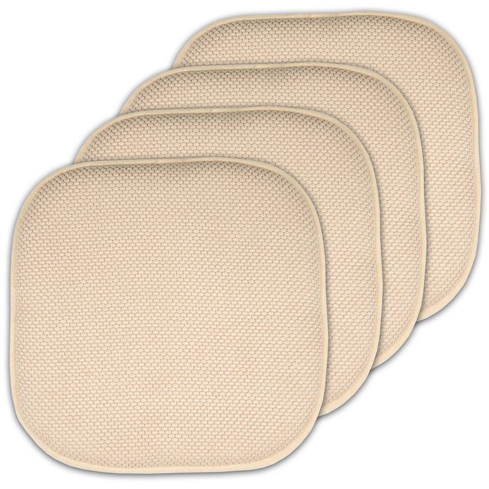 Honeycomb Memory Foam Square 16 in. W x 16 in. D Non-Slip Back Chair Cushion, Linen (4-Pack) price history on PriceWatchPro