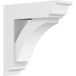 3 in. x 12 in. x 12 in. Thorton Bracket with Traditional Ends, Standard Architectural Grade PVC Bracket