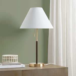 Bromley 23.5 in. Gold/Brown Mid-Century Table Lamp