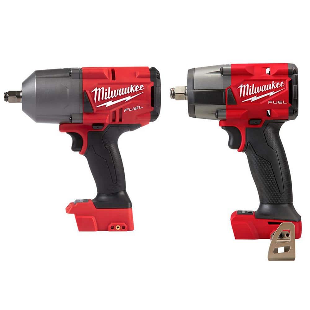 Milwaukee M18 FUEL 18V Lithium-Ion Brushless Cordless 1/2 in. Impact Wrench  with Mid Torque Impact Wrench (2-Tool) 2767-20-2962-20 The Home Depot
