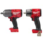 M18 FUEL 18V Lithium-Ion Brushless Cordless 1/2 in. Impact Wrench with Mid Torque Impact Wrench (2-Tool)