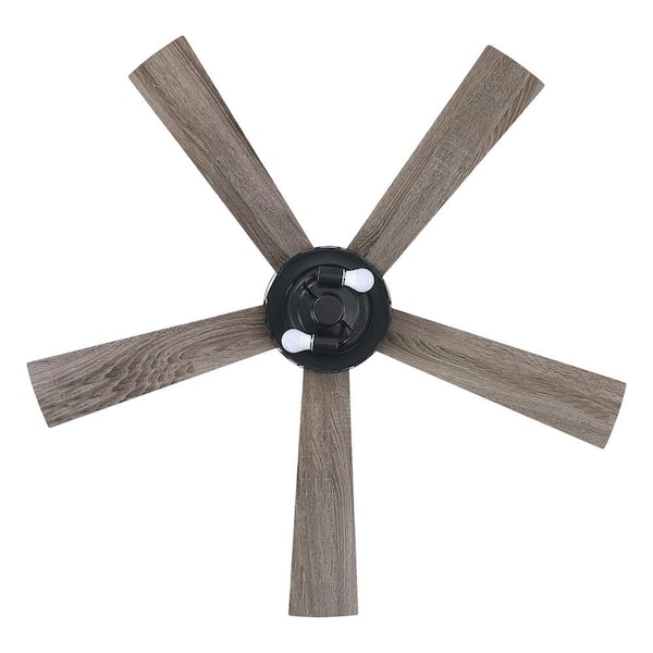 matrix decor 52 in. Farmhouse Indoor Black Downrod Mounted 5