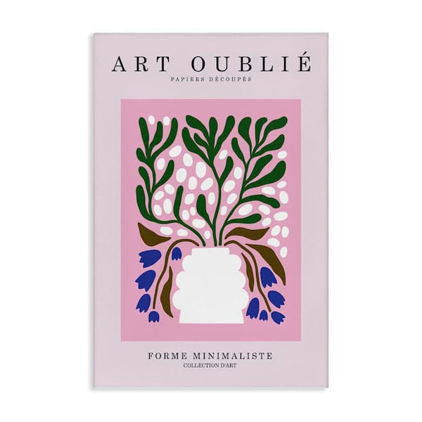 Stupell Industries Dotted Midcentury Flower Vase by Incado Unframed Nature Graphic Art Print 36 in. x 24 in.