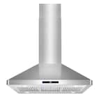 36 in. 380 CFM Ducted Island Range Hood with LED Lighting in Stainless Steel