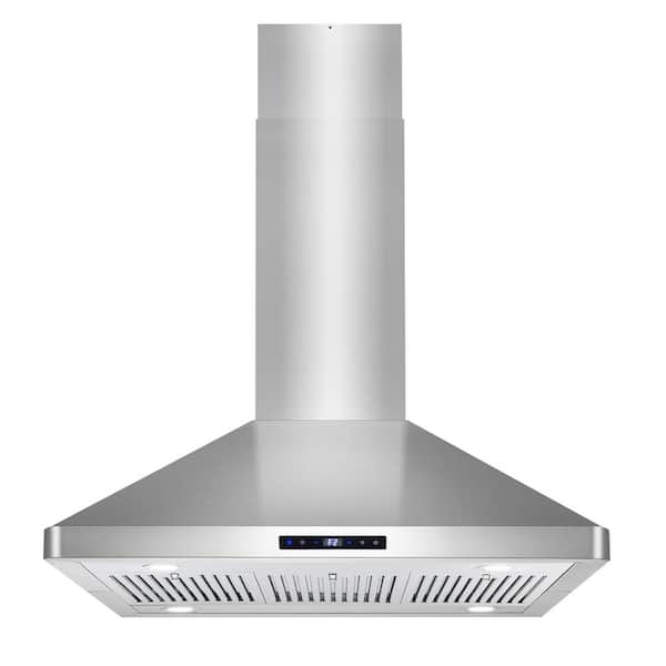 Cosmo 36 in. 380 CFM Ducted Island Range Hood with LED Lighting in Stainless Steel