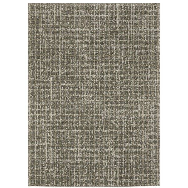 AVERLEY HOME Apex Brown 10 ft. x 13 ft. Distressed Geometric Plaid Polyester Indoor Area Rug