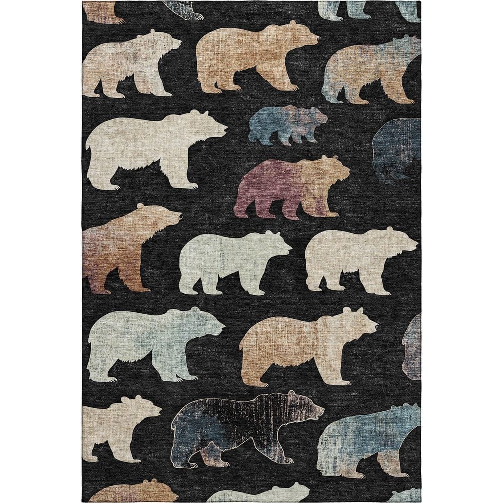 Mayfield Premium Machine Washable Abstract AMF2338 Black 10 ft. x 14 ft. Area Rug price history on PriceWatchPro