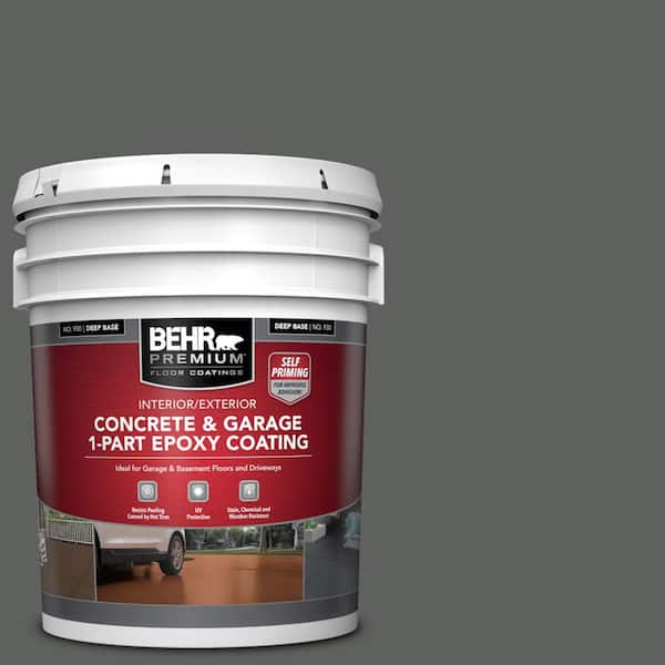 5 gal. #N460-6 Hematite Self-Priming 1-Part Epoxy Satin Interior/Exterior Concrete and Garage Floor Paint