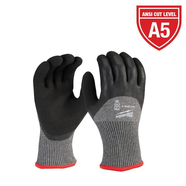 Milwaukee X-Large Red Latex Level 5 Cut Resistant Insulated Winter Dipped Work Gloves