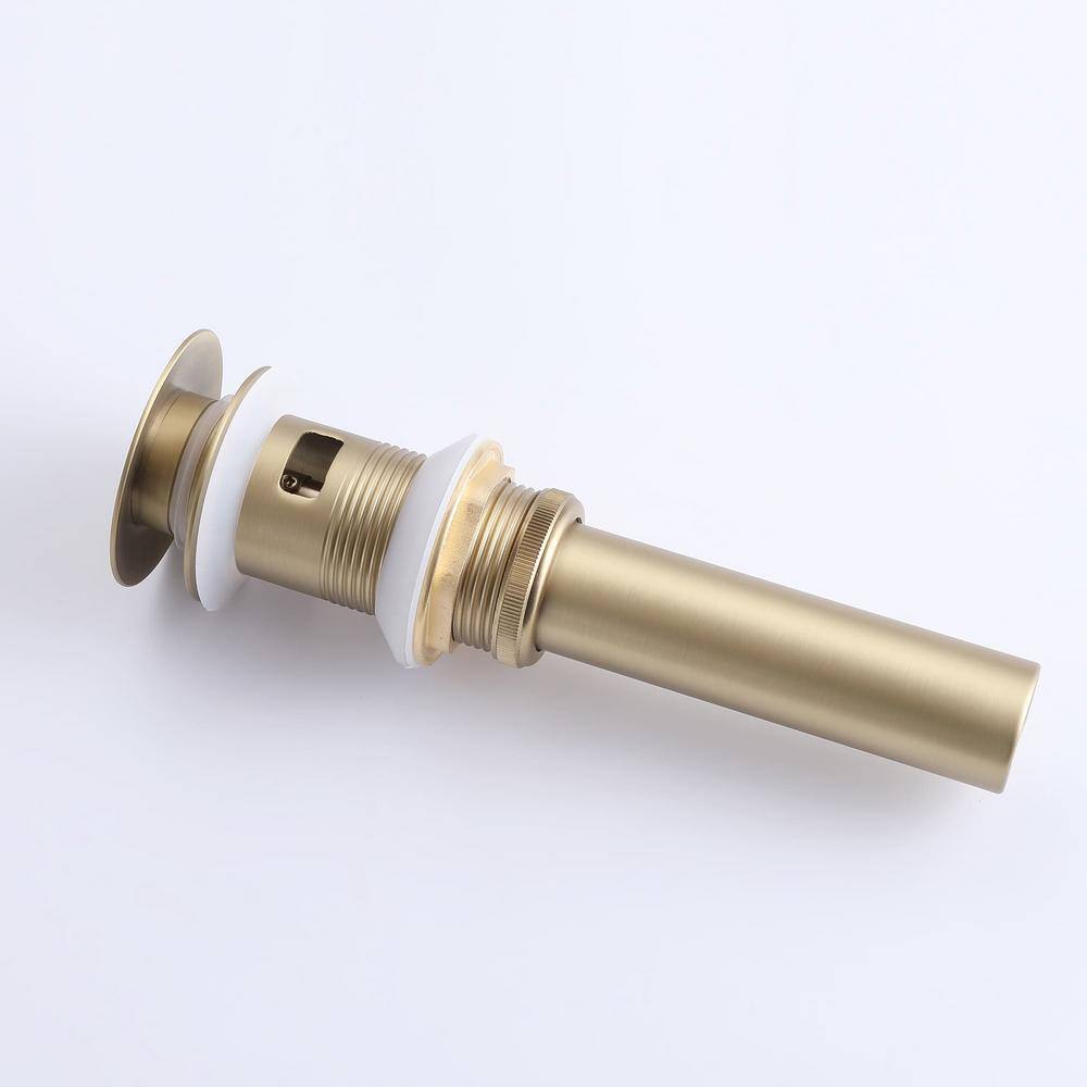 Brushed Gold Brass Double Handle Widespread Bathroom Faucet