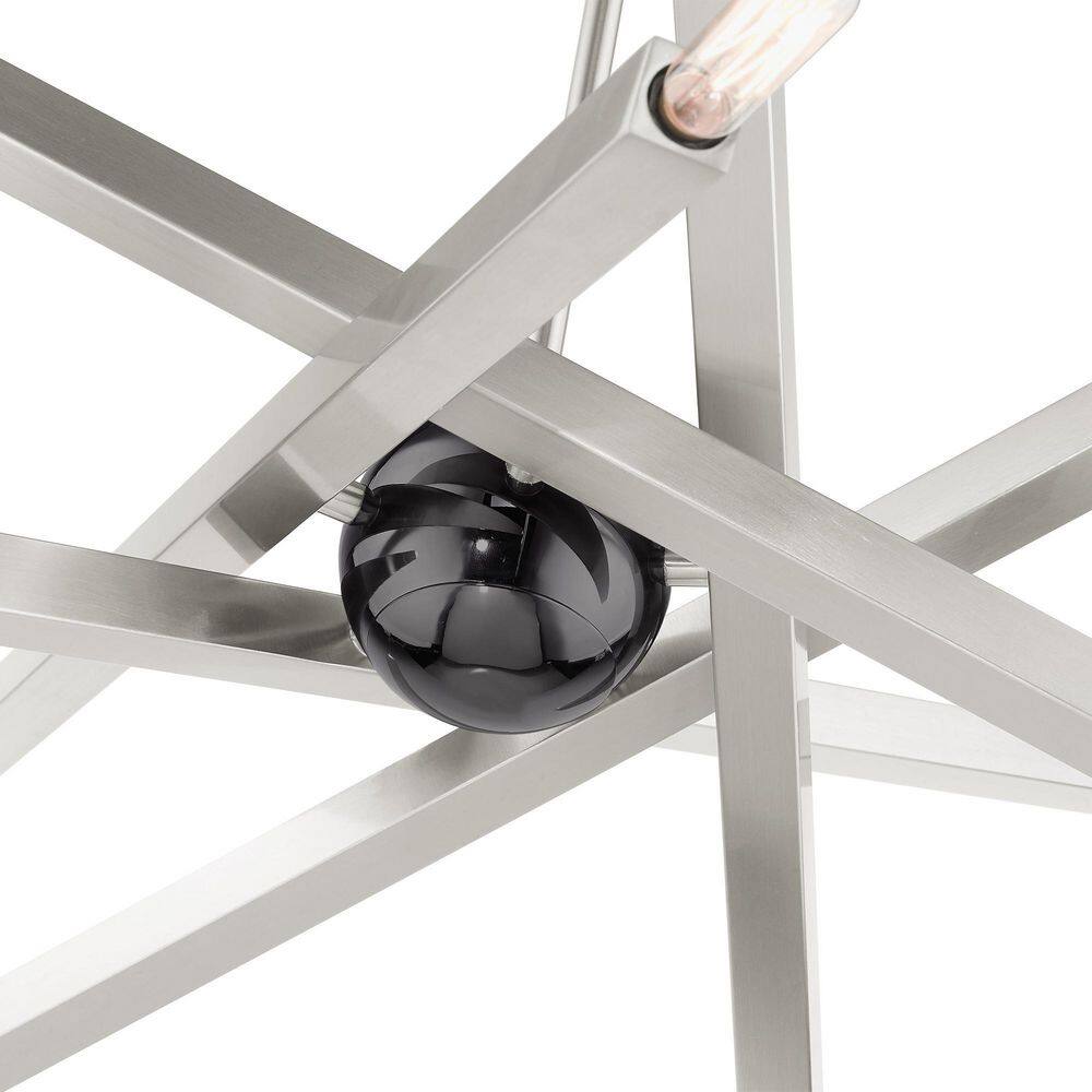Monaco Brushed Nickel 10-Light Sputnik Chandelier