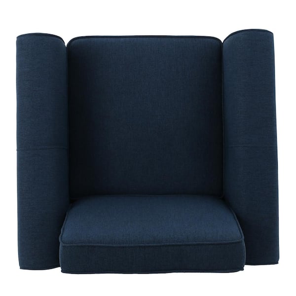 Noble House Freemont Dark Blue Upholstered Club Chair 10994 - The Home Depot