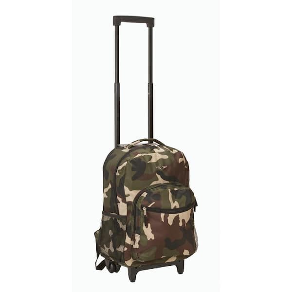 Rockland Roadster 17 in. Rolling Backpack, Camo