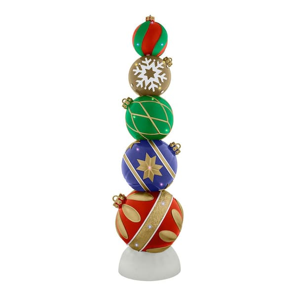 Home Accents Holiday 7.5 ft. LED Ornament Stack 23PA96010 - The ...