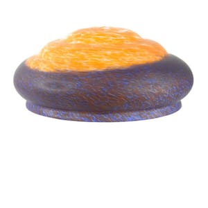 Pate-De-Verre 6 in Orange & Blue Colorful Glass Novelty Shade with no Fitter