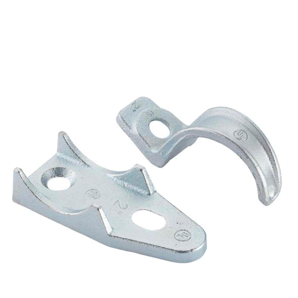 Halex 53212 One Hole Strap and Clamp Back Malleable Iron 10 Piece 1-1/4 