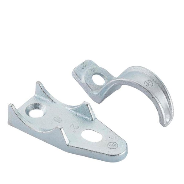 Halex 1-1/4 in. 1-Hole Iron Strap with Cl Amp-Back