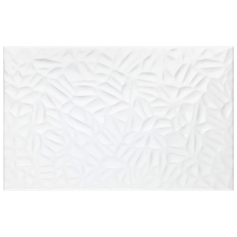 More Petal Glossy White 9-7/8 in. x 15-3/4 in. Ceramic Wall Take Home Tile Sample price history on PriceWatchPro