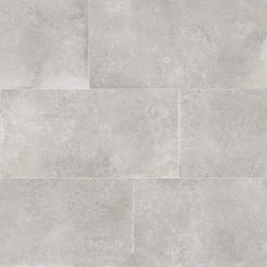 Provence Gray 23.62 in. x 47.24 in. Limestone Look Semi-Polished Porcelain Floor and Wall Tile (15.38 sq. ft./Case)