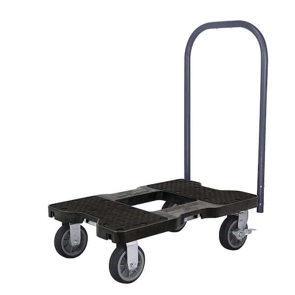 SNAP-LOC 1,500 lbs. Capacity All-Terrain Professional E-Track Push Cart Dolly in Black