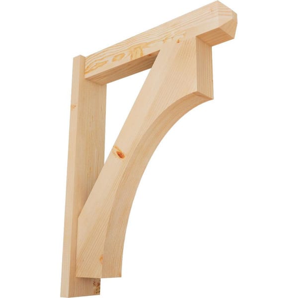 Ekena Millwork 6 in. x 34 in. x 26 in. Douglas Fir Westlake Craftsman Smooth Outlooker