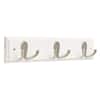 Franklin Brass Heavy Duty Hook Rail Wall Hooks 6 Hooks, 27 Inches, White &  Satin Nickel Finish, FBHDCH6-WSE-R - Vanoos Grillette