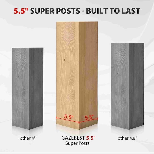 13 ft. x 11 ft. Double Galvanized Steel Roof Cedar Wood Frame Outdoor Patio Hardtop Gazebo with Mosquito Netting