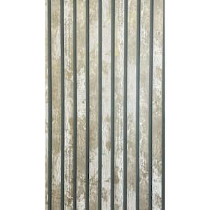 Oxidize Neutral Beige Vertical Slats Wallpaper Sample