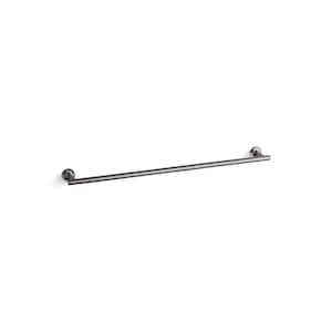 Purist 30 in. Wall Mounted Single Towel Bar in Vibrant Titanium