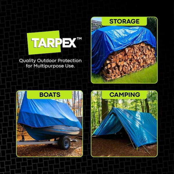 Tarpex 5 Mil Poly Tarp 8 ft. x 15 ft. Plastic Weather-Resistant