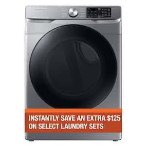 7.5 cu. ft. Smart Gas Dryer with Steam Sanitize+ in Platinum