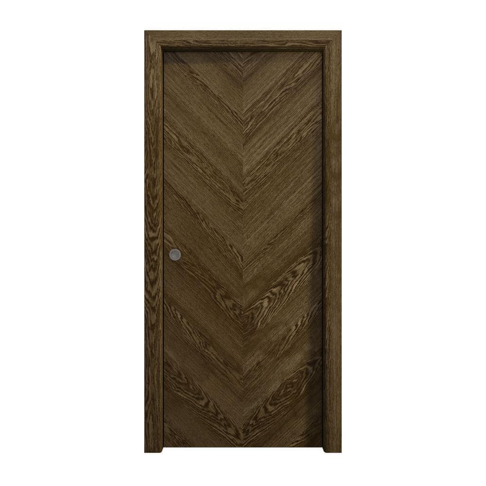 Assemble Required 42 in. x 80 in. Marble Oak Solid Wood Pocket Door With Hardware price history on PriceWatchPro