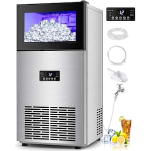 15in. 160Lbs/24H Stainless Steel Ice Maker in Stainless Steel with 35LBS Storage Bin