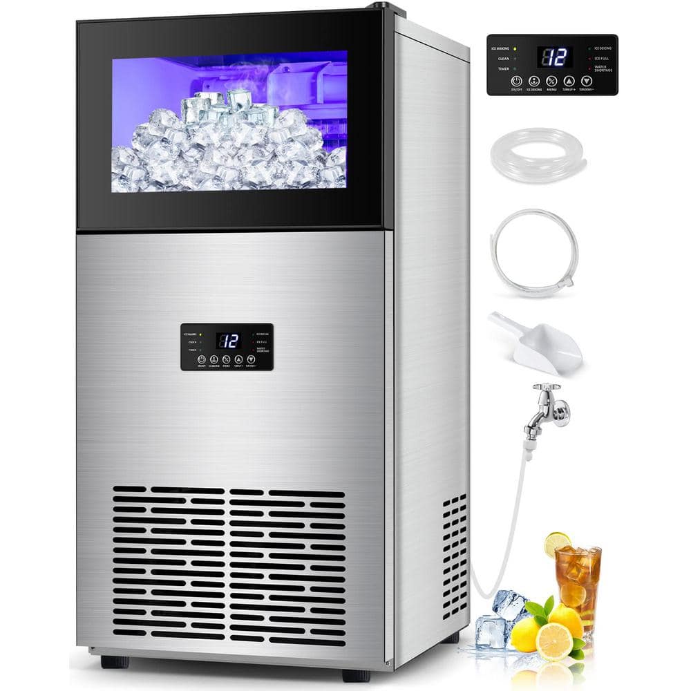 Rapsuar 15in. 160Lbs/24H Stainless Steel Ice Maker in Stainless Steel ...