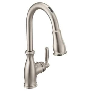 Brantford Single-Handle Smart Touchless Pull Down Sprayer Kitchen Faucet with Voice Control and Power Boost in Stainless