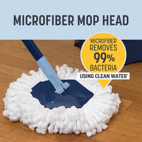 Casabella Clean Water Microfiber Spin Mop with 2-Bucket System