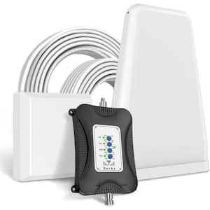 Cell Phone Booster Kit for Home, Boosts 4G LTE 5G Signal, Up to 5,500 sq. ft, Works with All US Carriers in Black/White