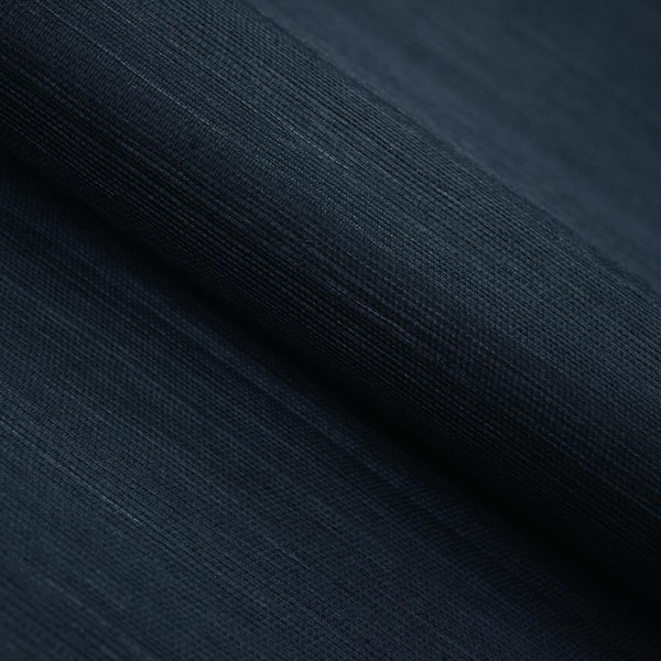 72 sq. ft. Midnight Blue Sisal Grasscloth Unpasted Wallpaper Roll