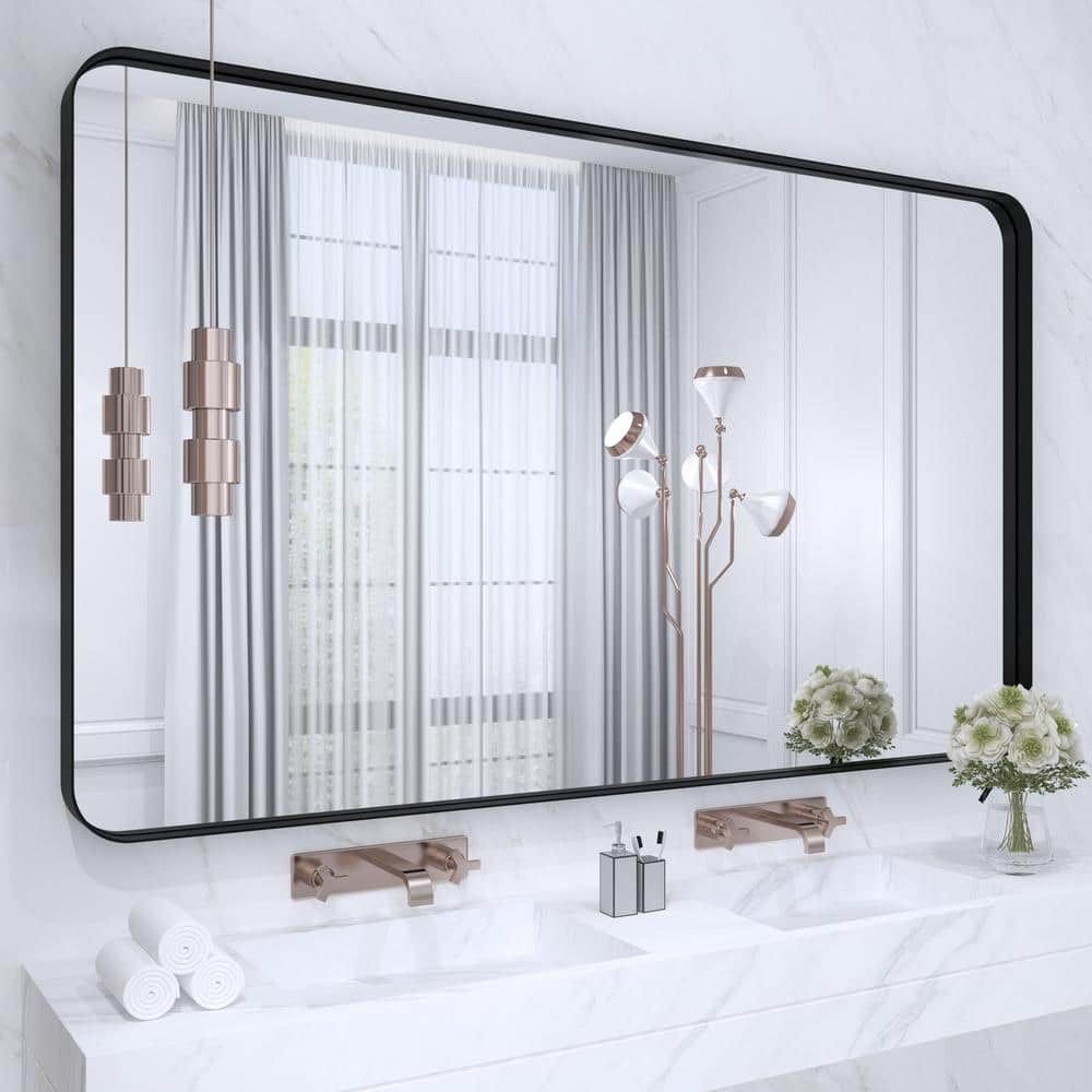 Klajowp 60 in. W x 36 in. H Large Rectangular Framed Wall Mounted 