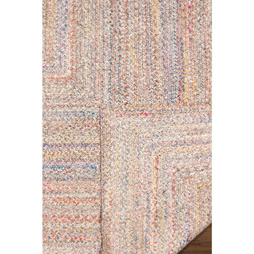 Lagos Multicolor Geometric Handmade Braided Synthetic Area Rug