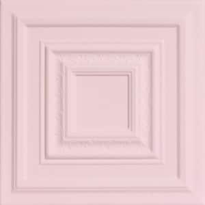 Chetsnut Grove Powder Blush 1.6 ft. x 1.6 ft. Decorative Foam Glue Up Ceiling Tile (21.6 sq. ft./Case)