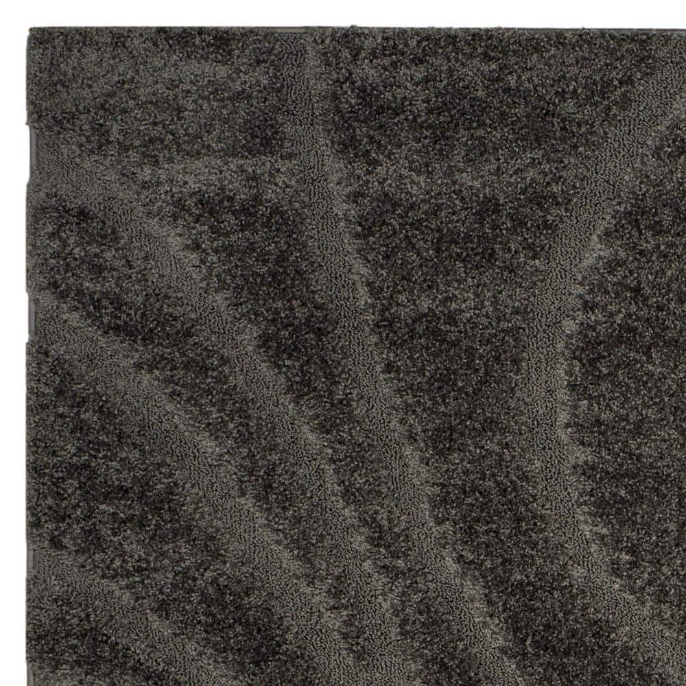 Gray 8' x 10' Handmade Tufted Abstract Shag Rug