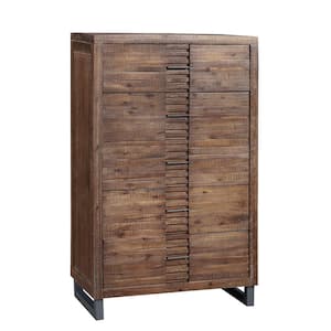 Andria 5-Drawer Reclaimed Oak Chest of Drawer 55 in. x 18 34 in.