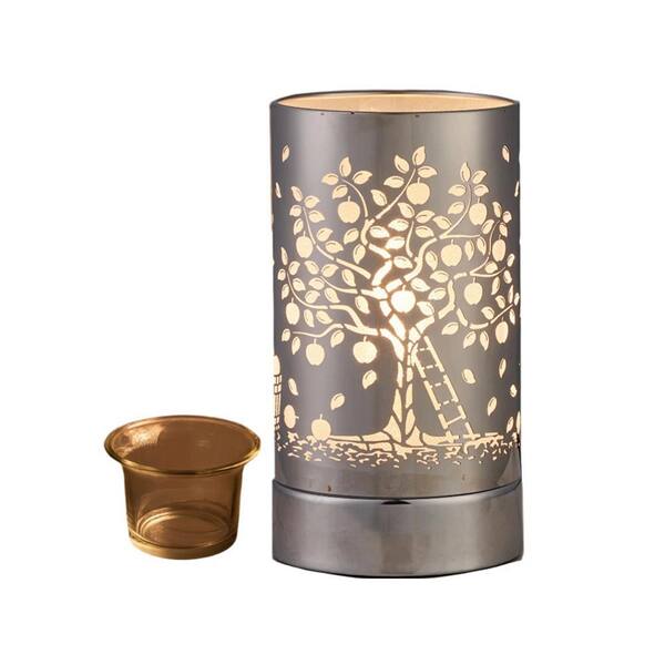 PETERSON ARTWARES Silver Apple Tree Touch Lamp Essential Oil