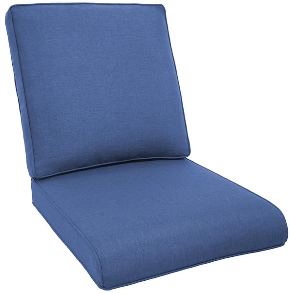 Loopyhoopy Modern 22 in. x 25 in. 2-Piece Deep Seating Outdoor Lounge Chair Cushion Set in Blue (2-Piece)