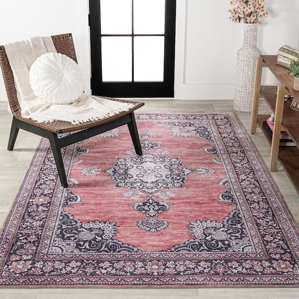 JONATHAN Y Bausch Bohemian Distressed Chenille Machine