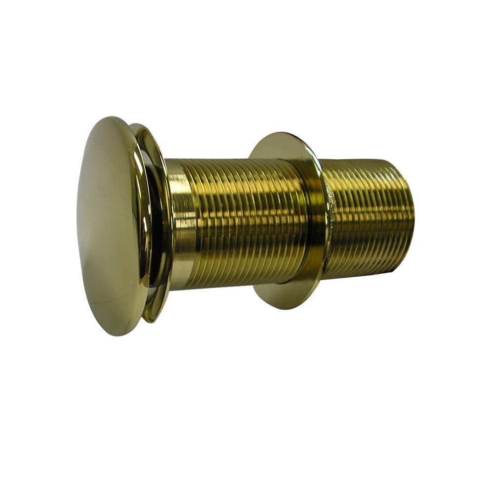 Polished Brass Push-Button Pop-Up Umbrella Drain