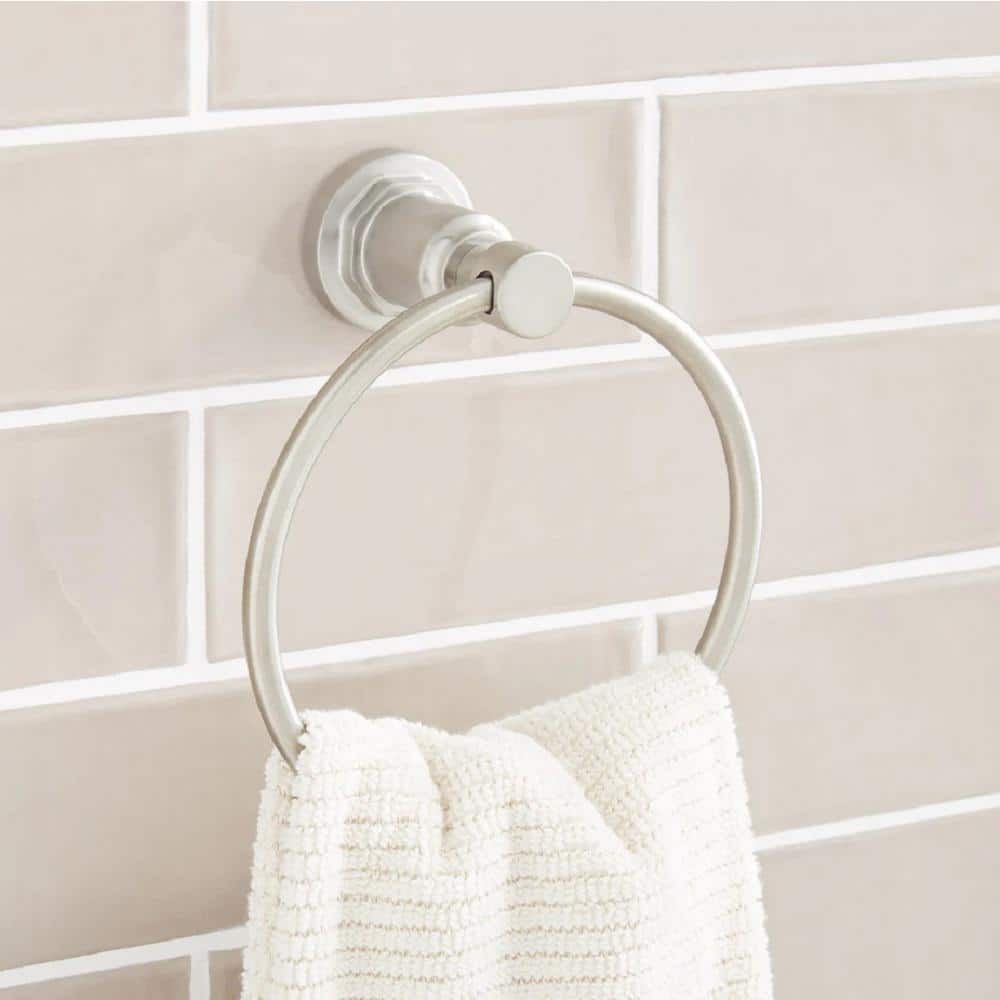 Greyfield Brushed Nickel Wall Mounted Towel Ring