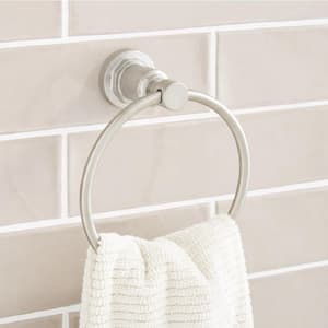Greyfield Wall Mounted Towel Ring in Brushed Nickel